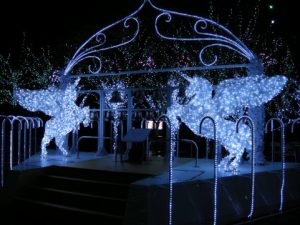 クリスマスの２匹の馬イルミネーション