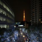 クリスマスの東京六本木のイルミネーション